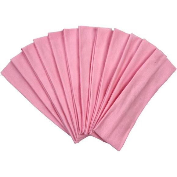 Headbands Hairband Exercise Bands Cotton Soft and Stretchy Elastic Solid Color - Picture 1 of 4